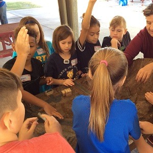 Children learning about water