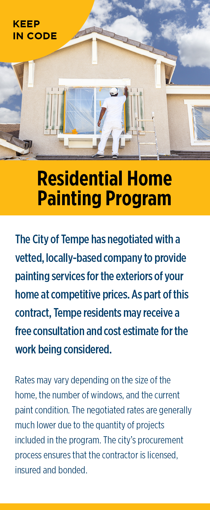 Residential Home Painting Code Brochure Page 1