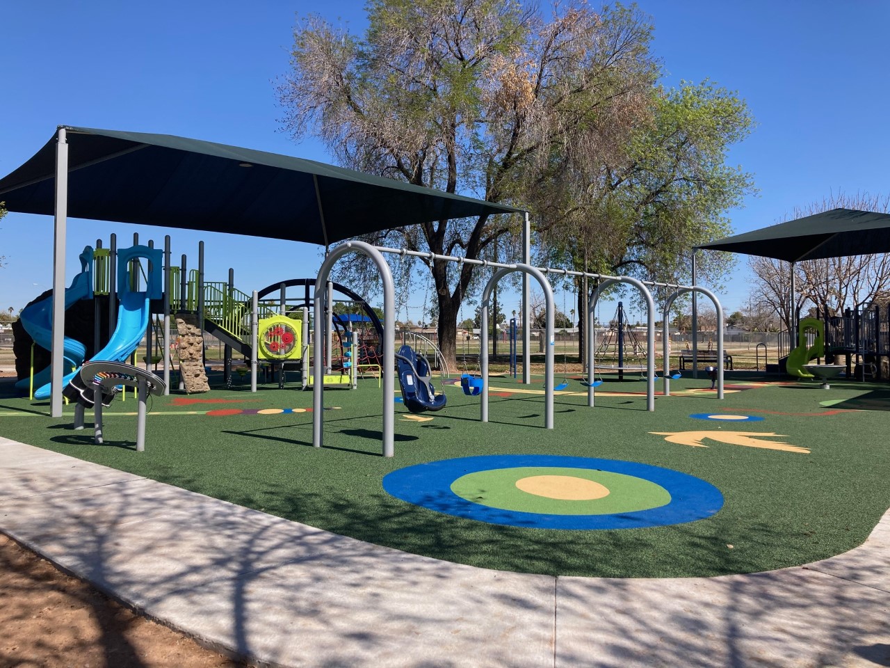 Meyer Park Rubberized surfacing and playground 