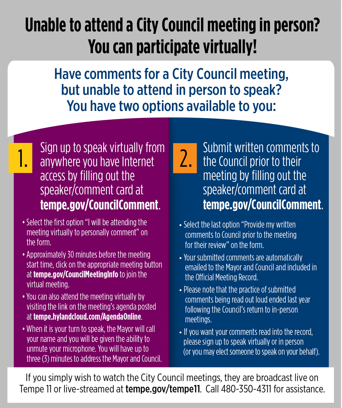 You can participate virtually