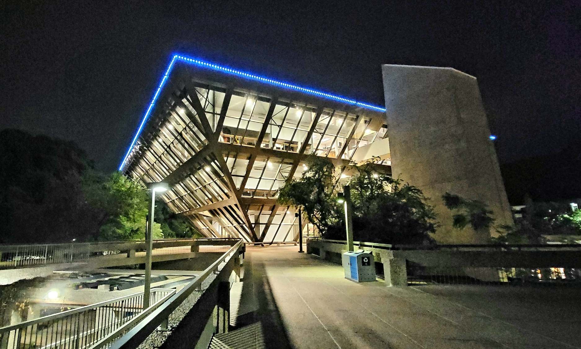 City Hall lit blue