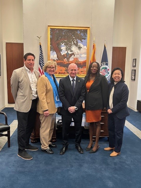 Tempe City Council poses with Senator Mark Kelly in his office in Washington DC