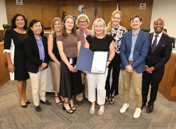 City Council and City staff photo for energy efficiency day